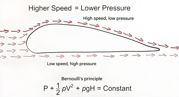 Energy conversion in fluid flow according to Bernoulli's principle