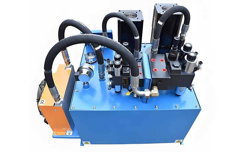 Hydraulic system diagram for pressure loss calculation example