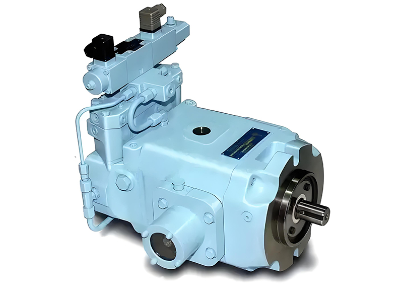 Hydraulic system diagram showing various component symbols including pumps, valves, and actuators